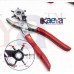 OkaeYa Leather Belt Hole Punch Plier Eyelet Puncher Revolve Card Bag Setter Tool Watchband Strap Household